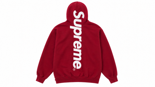 BIG Logo Hoodie Red — Oversized Streetwear Heavyweight Fleece