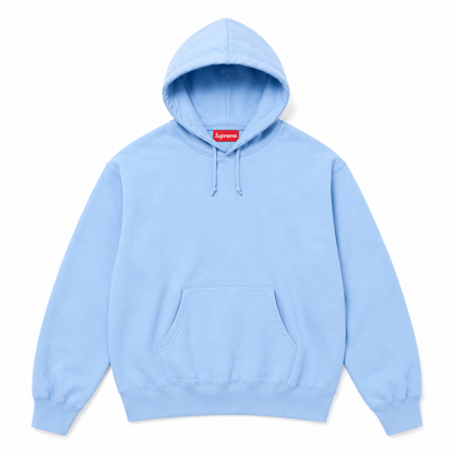BIG Logo Hoodie Sky Blue — Oversized Streetwear Heavyweight Fleece