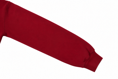 BIG Logo Hoodie Red — Oversized Streetwear Heavyweight Fleece