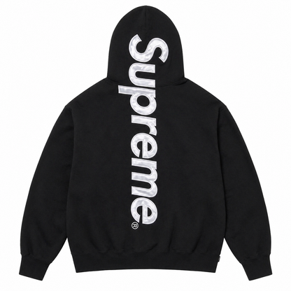 BIG Logo Hoodie Black — Oversized Streetwear Heavyweight Fleece