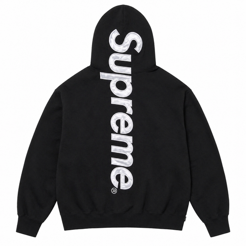 BIG Logo Hoodie Black — Oversized Streetwear Heavyweight Fleece