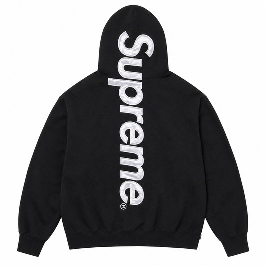 BIG Logo Hoodie Black — Oversized Streetwear Heavyweight Fleece