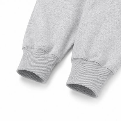 BIG Logo Hoodie Grey — Oversized Streetwear Heavyweight Fleece
