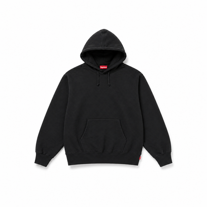 BIG Logo Hoodie Black — Oversized Streetwear Heavyweight Fleece